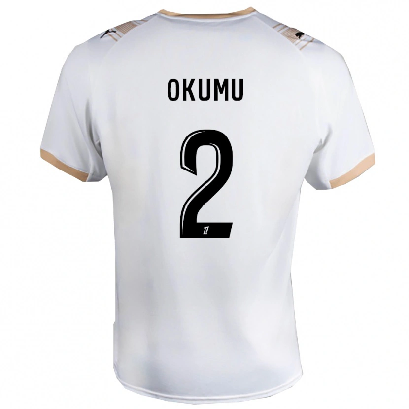 Danxen Criança Camisola Joseph Okumu #2 Branco Preto Alternativa 2025/26 Camisa
