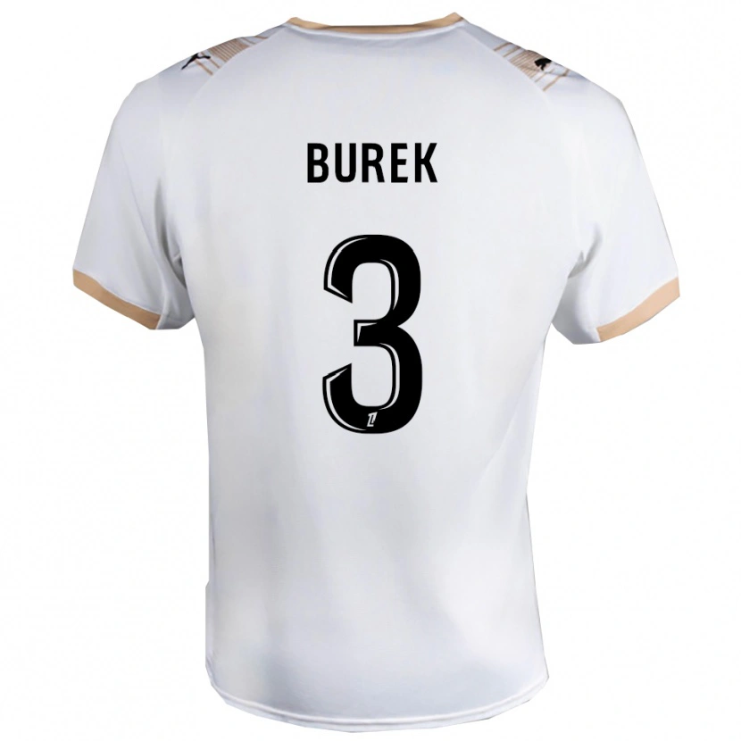 Danxen Criança Camisola Sacha Burek #3 Branco Preto Alternativa 2025/26 Camisa