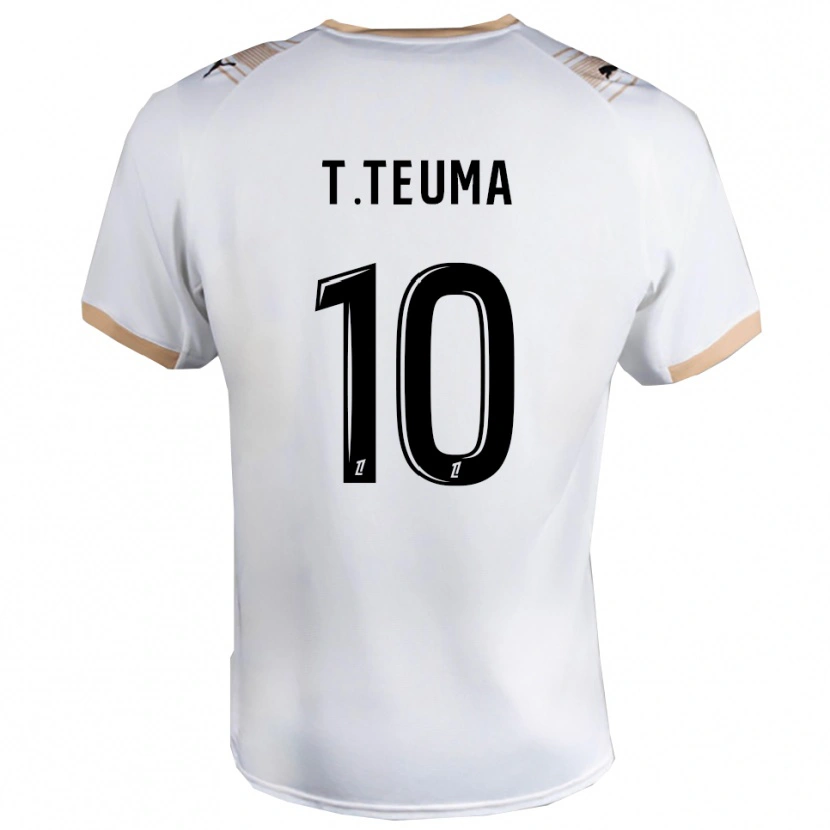 Danxen Criança Camisola Teddy Teuma #10 Branco Preto Alternativa 2025/26 Camisa