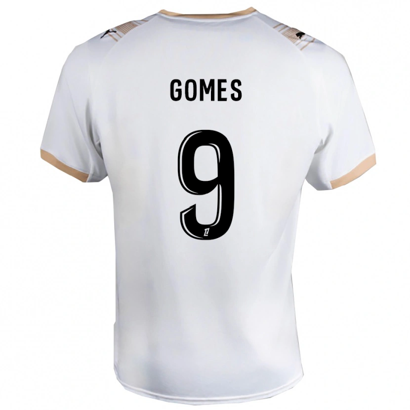 Danxen Criança Camisola Mélissa Gomes #9 Branco Preto Alternativa 2025/26 Camisa