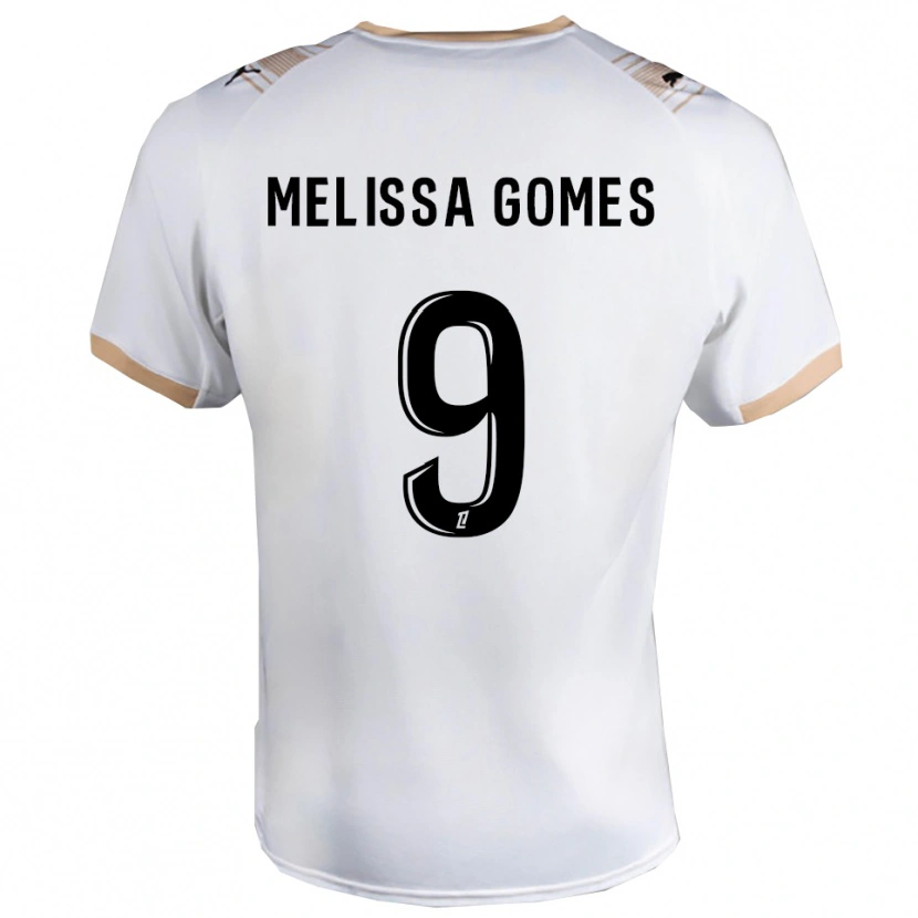 Danxen Criança Camisola Melissa Ferreira Gomes #9 Branco Preto Alternativa 2025/26 Camisa