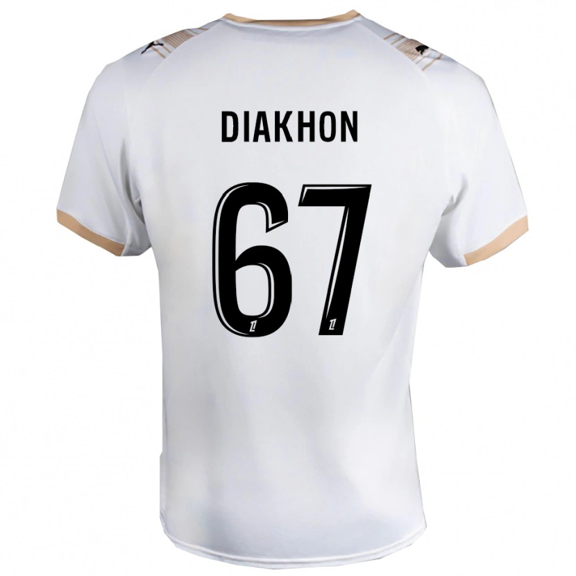 Danxen Criança Camisola Mamadou Diakhon #67 Branco Preto Alternativa 2025/26 Camisa