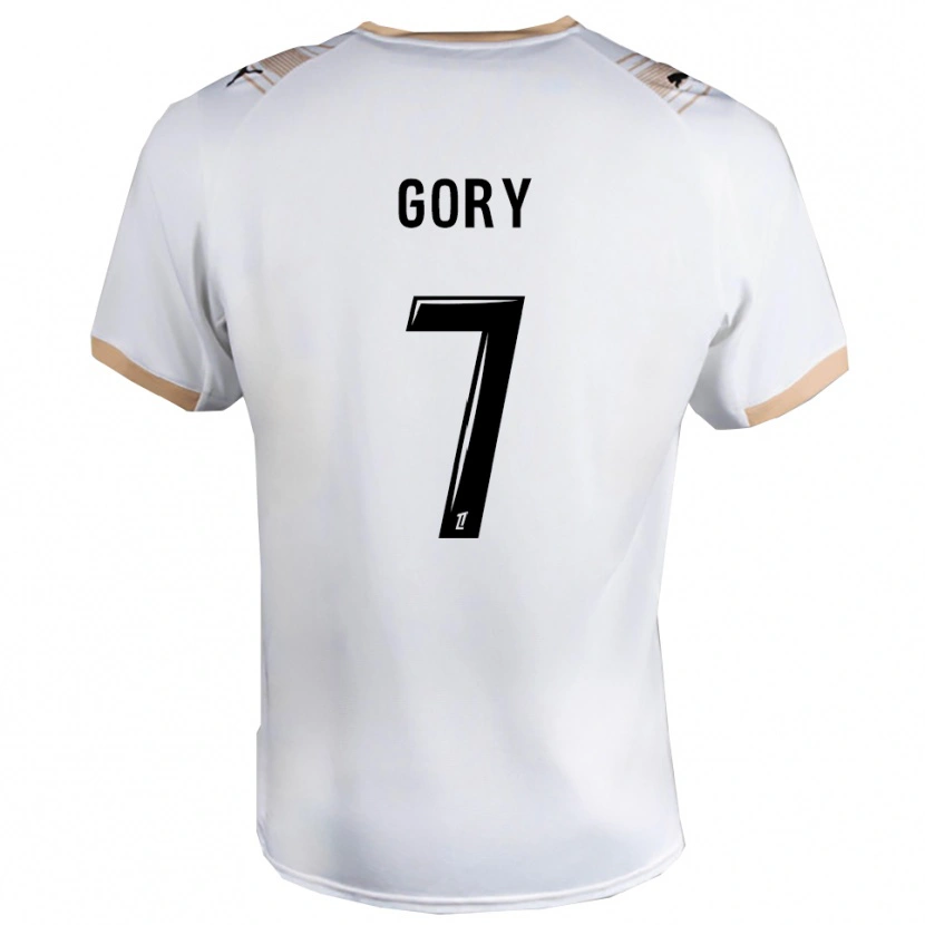 Danxen Criança Camisola Abdoulaye Gory #7 Branco Preto Alternativa 2025/26 Camisa
