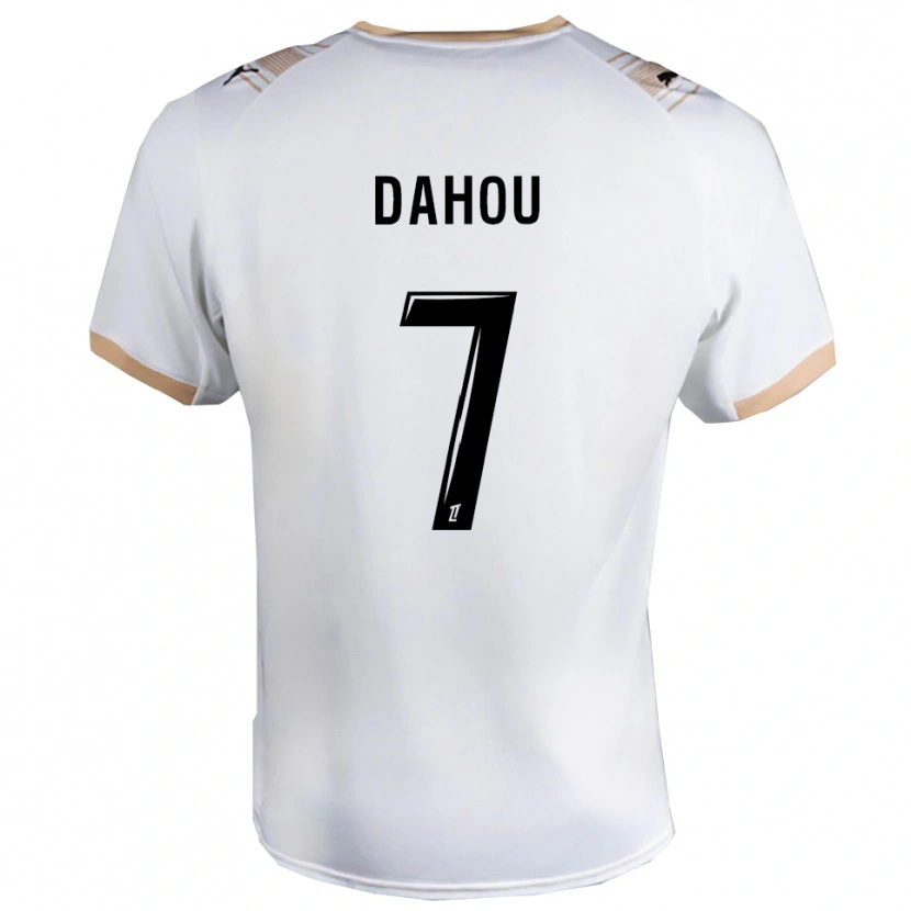 Danxen Criança Camisola Erwan Dahou #7 Branco Preto Alternativa 2025/26 Camisa