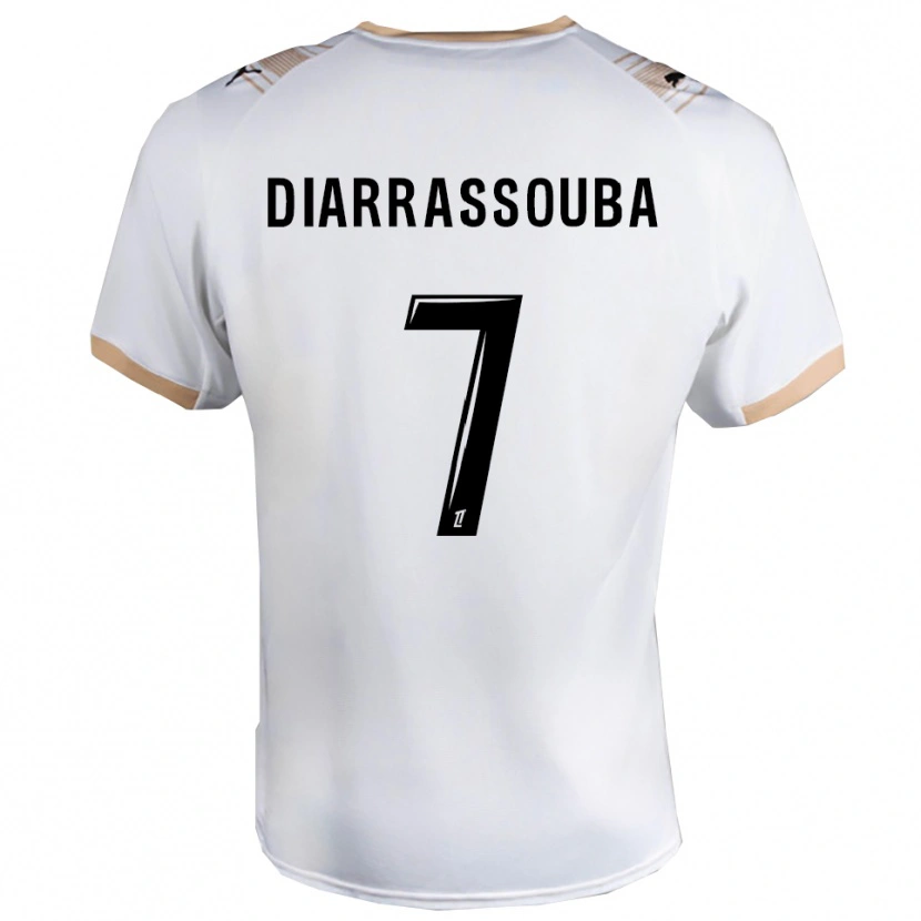 Danxen Criança Camisola Tidiane Diarrassouba #7 Branco Preto Alternativa 2025/26 Camisa