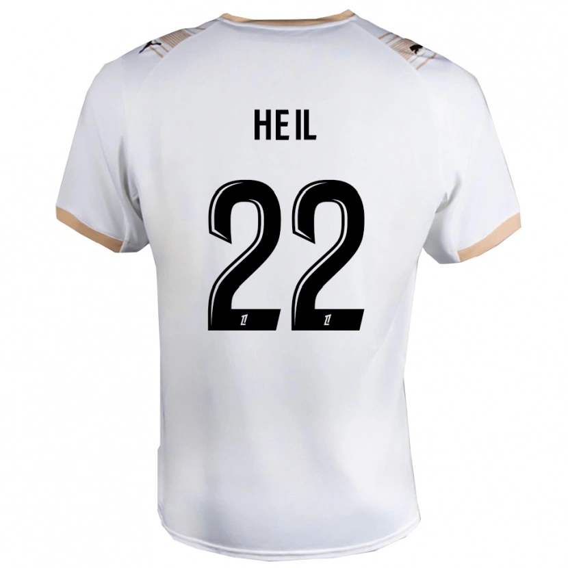 Danxen Criança Camisola Manon Heil #22 Branco Preto Alternativa 2025/26 Camisa