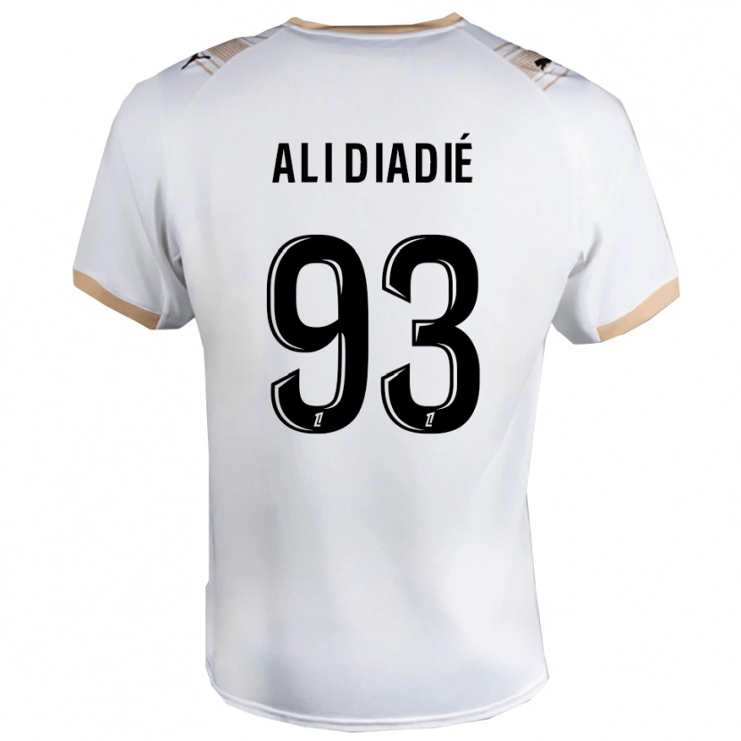 Danxen Criança Camisola Mohamed Ali Diadié #93 Branco Preto Alternativa 2025/26 Camisa