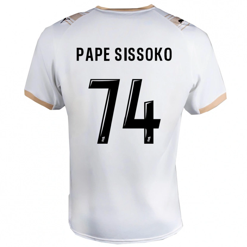 Danxen Criança Camisola Niama Pape Sissoko #74 Branco Preto Alternativa 2025/26 Camisa