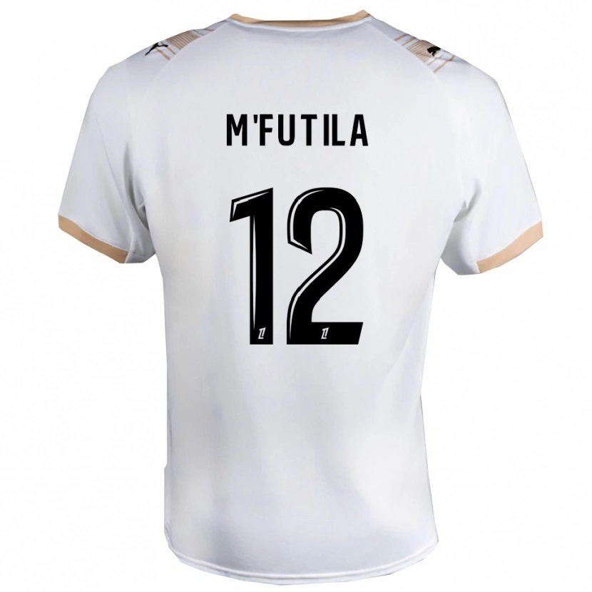 Danxen Criança Camisola Hermi M'futila #12 Branco Preto Alternativa 2025/26 Camisa