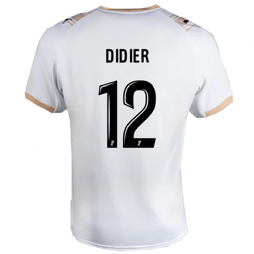 Danxen Criança Camisola Haïlé Didier #12 Branco Preto Alternativa 2025/26 Camisa