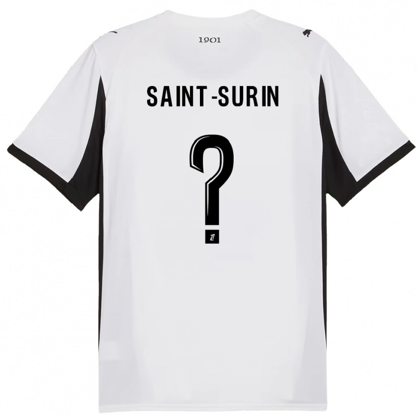 Danxen Criança Camisola Rio Saint-Surin #0 Branco Preto Alternativa 2025/26 Camisa