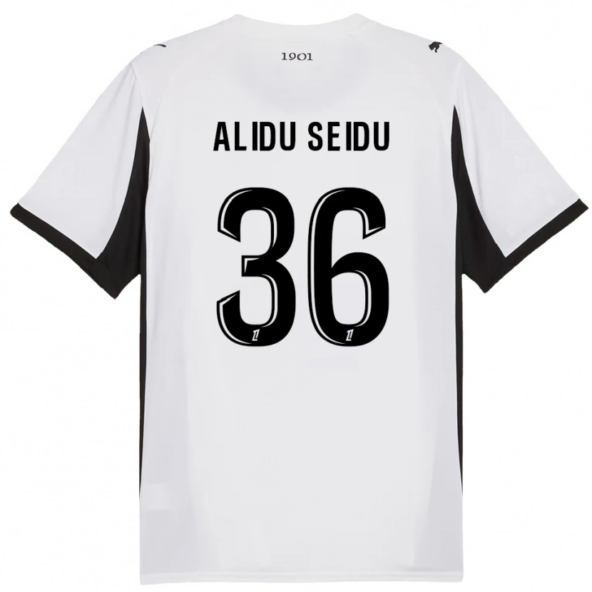Danxen Criança Camisola Alidu Seidu #36 Branco Preto Alternativa 2025/26 Camisa