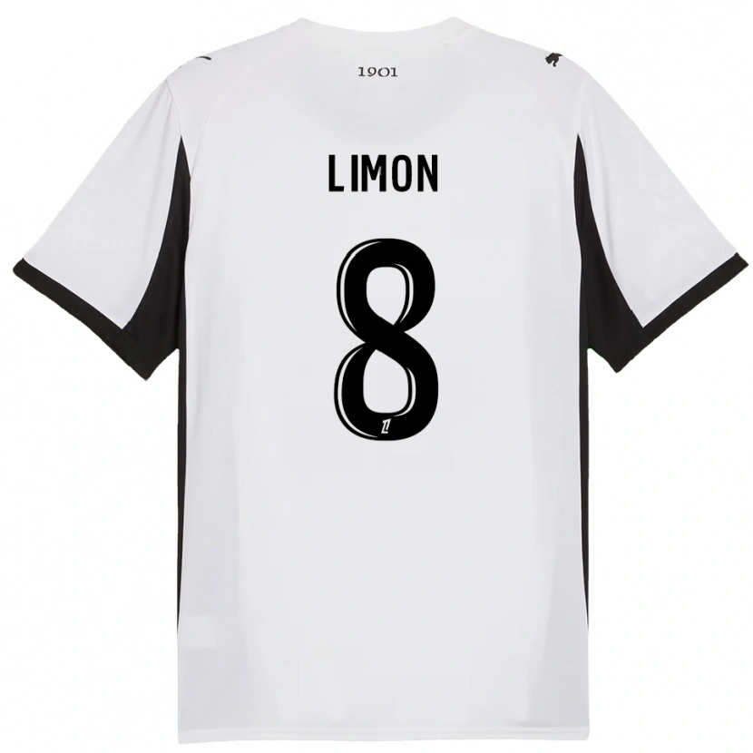 Danxen Criança Camisola Paolo Limon #8 Branco Preto Alternativa 2025/26 Camisa