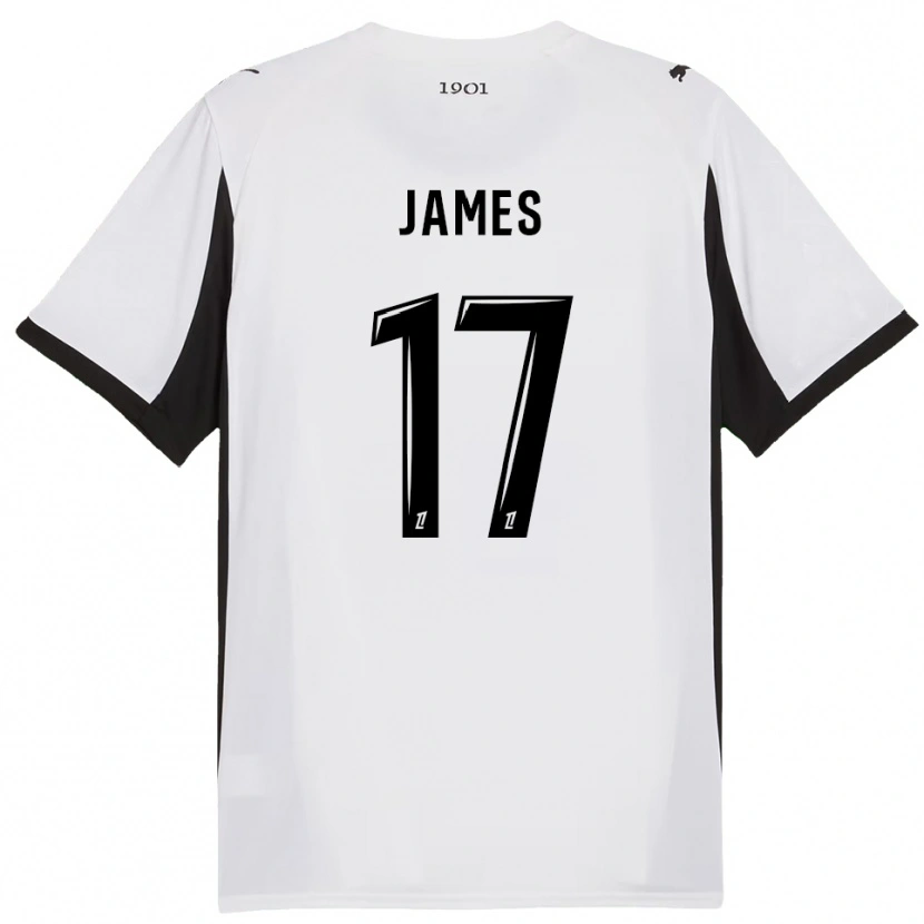 Danxen Criança Camisola Jordan James #17 Branco Preto Alternativa 2025/26 Camisa