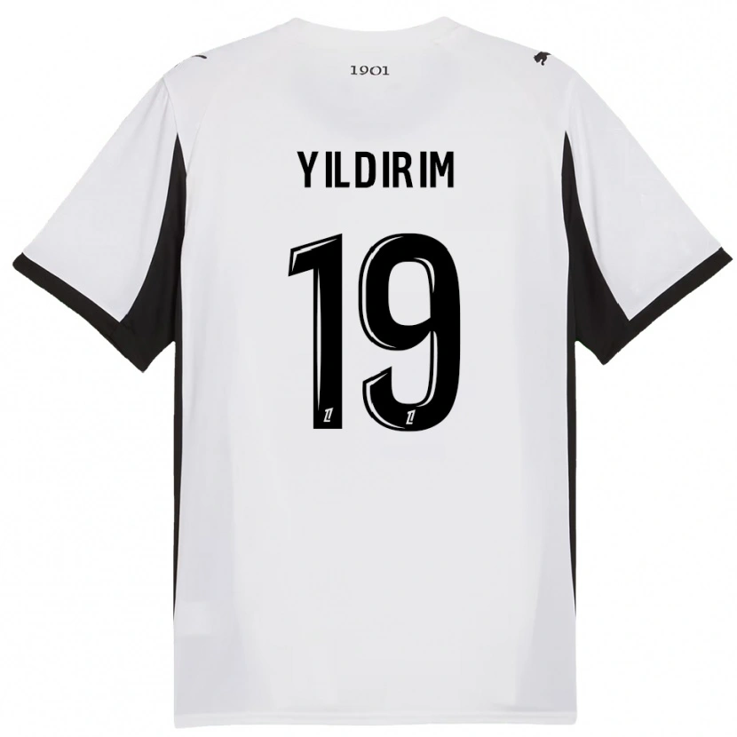 Danxen Criança Camisola Bertuğ Yıldırım #19 Branco Preto Alternativa 2025/26 Camisa
