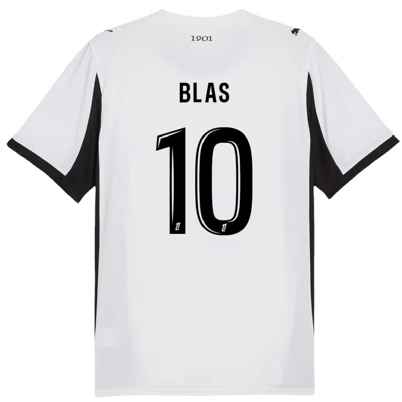 Danxen Criança Camisola Ludovic Blas #10 Branco Preto Alternativa 2025/26 Camisa