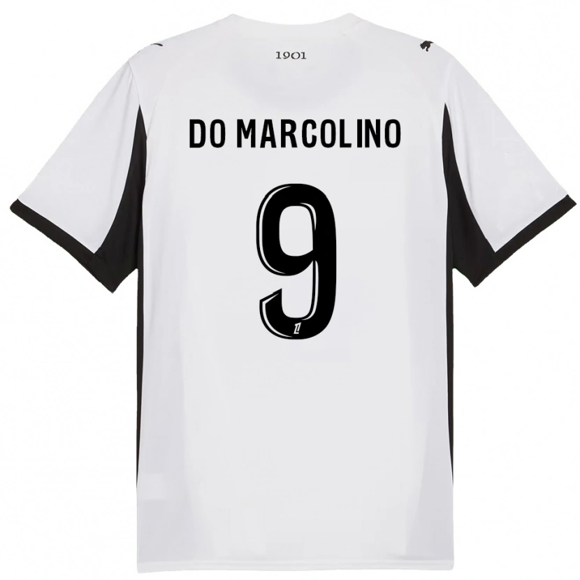 Danxen Criança Camisola Alan Do Marcolino #9 Branco Preto Alternativa 2025/26 Camisa
