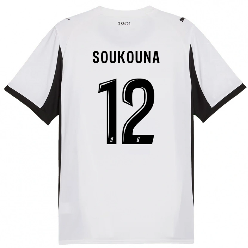 Danxen Criança Camisola Isiaka Soukouna #12 Branco Preto Alternativa 2025/26 Camisa