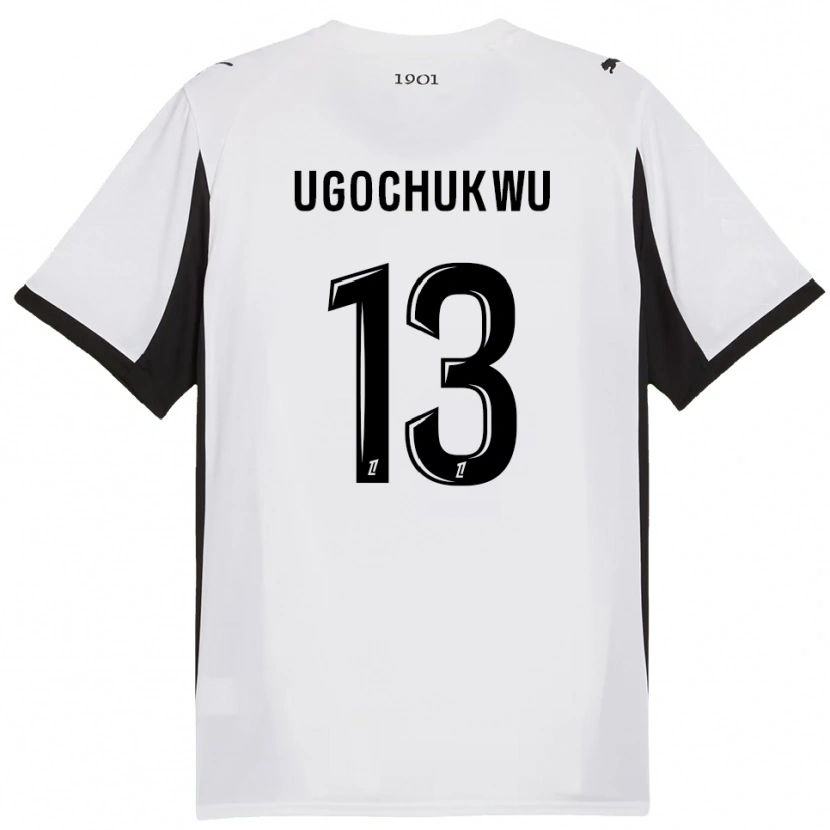 Danxen Criança Camisola Chibuike Ugochukwu #13 Branco Preto Alternativa 2025/26 Camisa