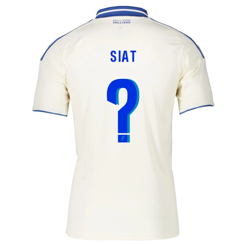 Danxen Criança Camisola Victor Siat #0 Champagne Azul Alternativa 2025/26 Camisa