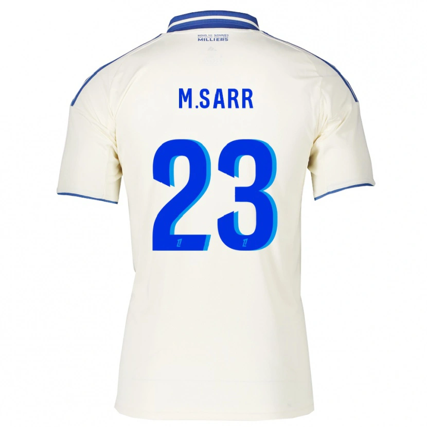 Danxen Criança Camisola Mamadou Sarr #23 Champagne Azul Alternativa 2025/26 Camisa