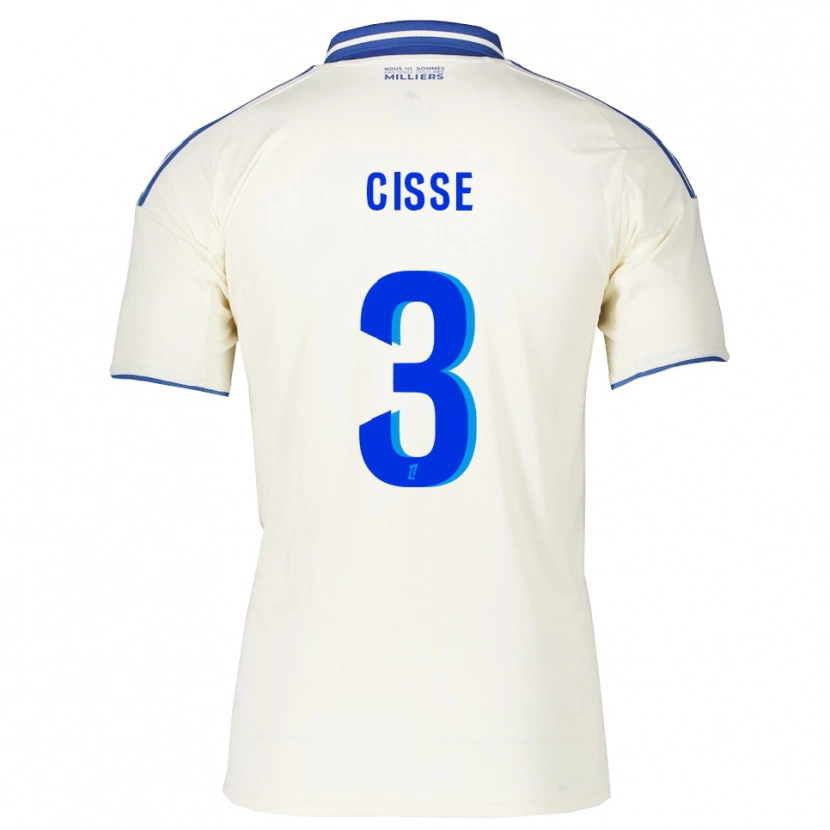 Danxen Criança Camisola Louis Cisse #3 Champagne Azul Alternativa 2025/26 Camisa