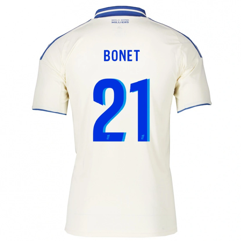 Danxen Criança Camisola Élise Bonet #21 Champagne Azul Alternativa 2025/26 Camisa