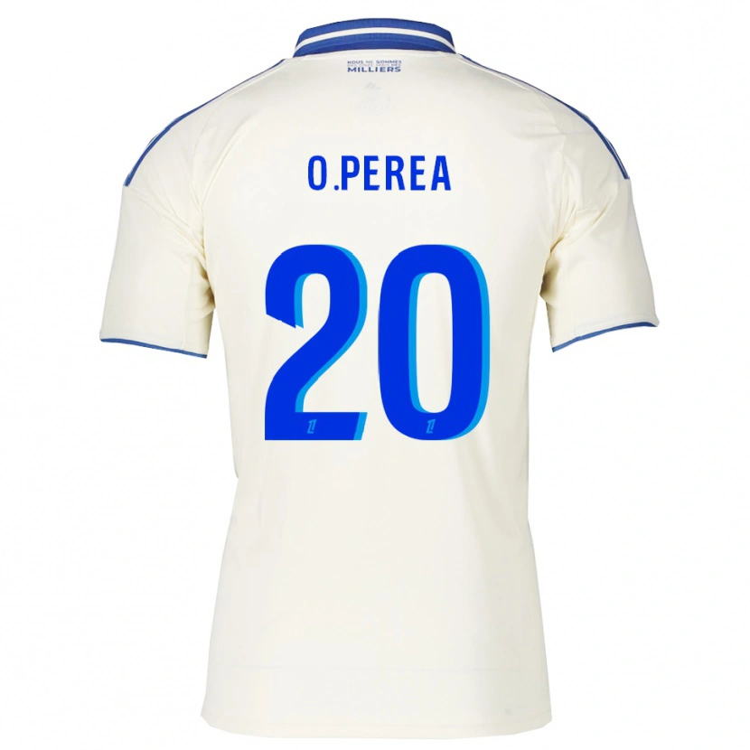 Danxen Criança Camisola Óscar Perea #20 Champagne Azul Alternativa 2025/26 Camisa