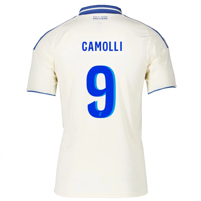 Danxen Criança Camisola Benjamin Camolli #9 Champagne Azul Alternativa 2025/26 Camisa
