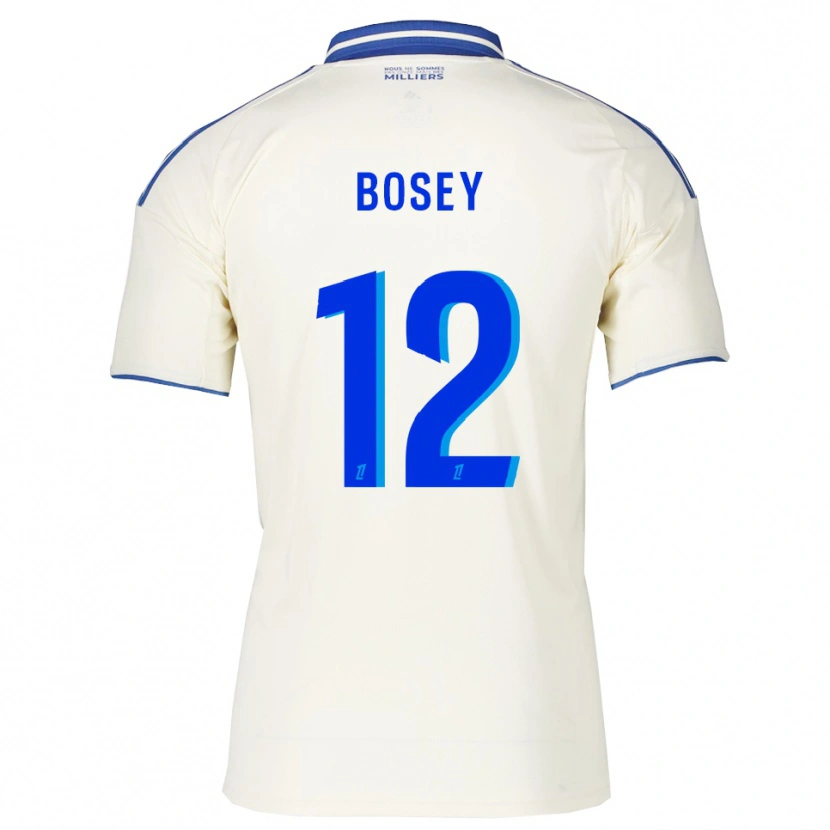 Danxen Criança Camisola Jean-Baptiste Bosey #12 Champagne Azul Alternativa 2025/26 Camisa
