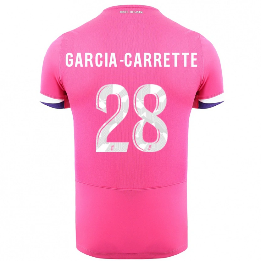 Danxen Criança Camisola Hortense Garcia-Carrette #28 Rosa Branco Alternativa 2025/26 Camisa