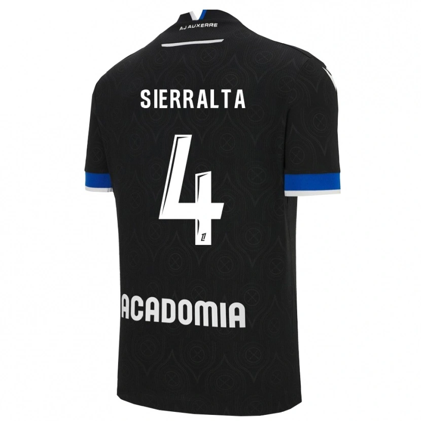 Danxen Criança Camisola Francisco Sierralta #4 Preto Branco Alternativa 2025/26 Camisa