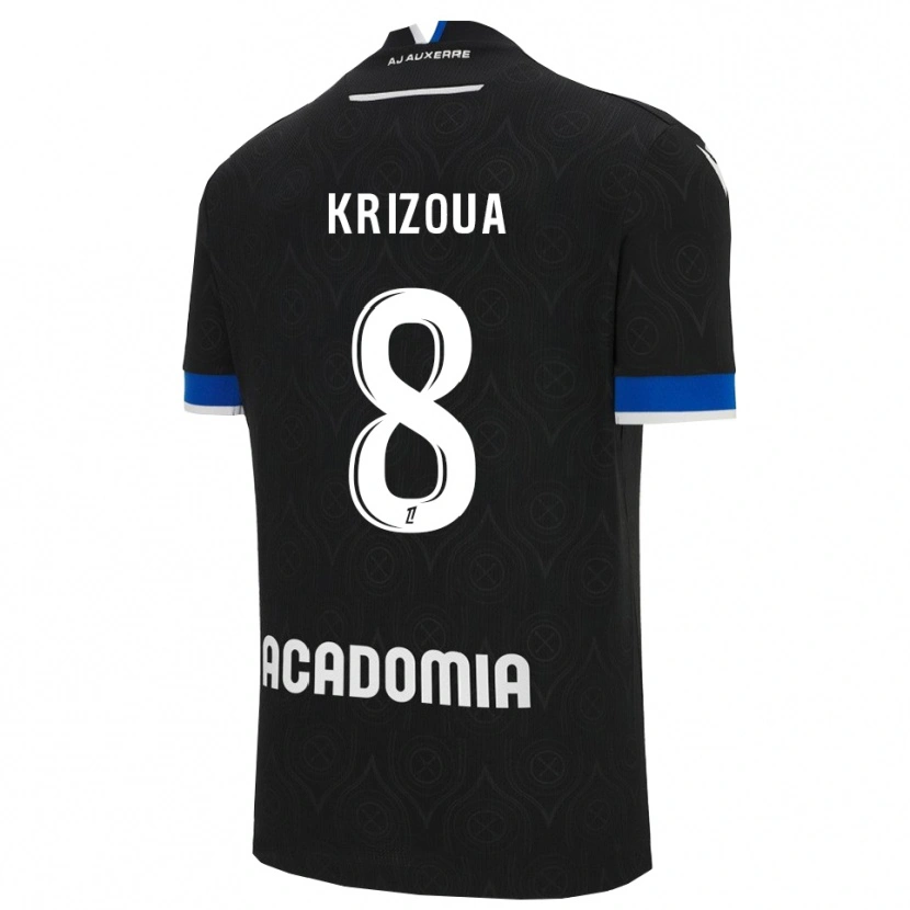 Danxen Criança Camisola Alvin Krizoua #8 Preto Branco Alternativa 2025/26 Camisa