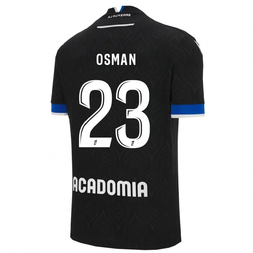 Danxen Criança Camisola Ibrahim Osman #23 Preto Branco Alternativa 2025/26 Camisa