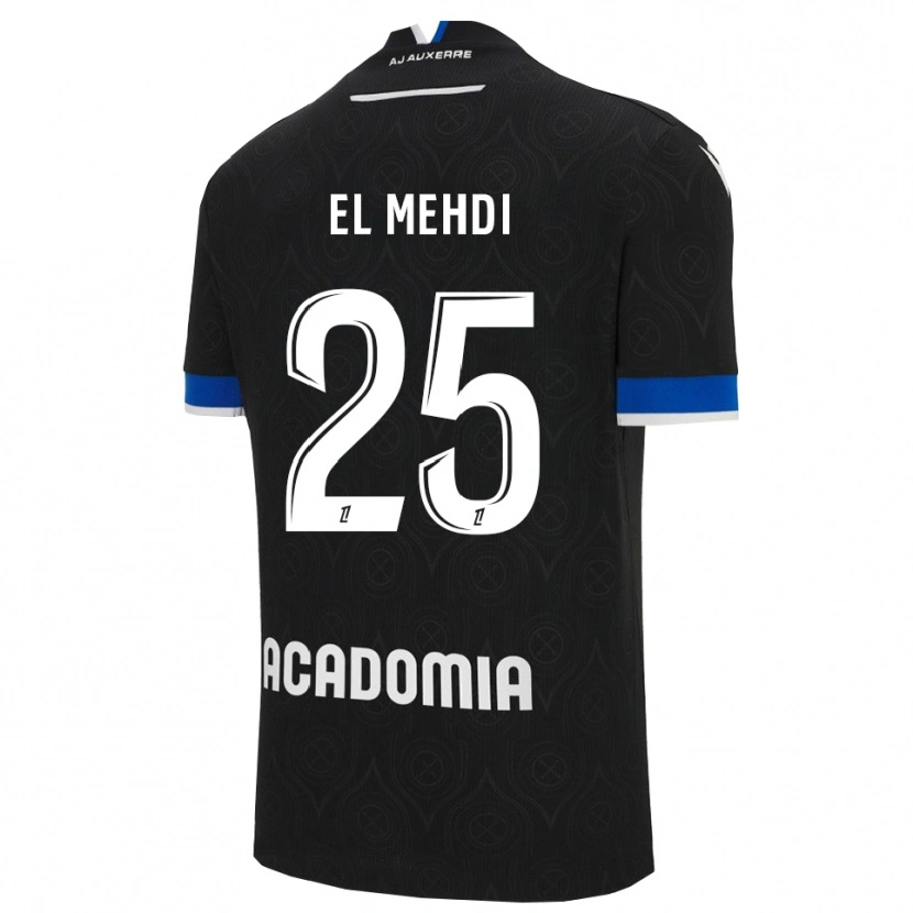 Danxen Criança Camisola Chihab El Mehdi #25 Preto Branco Alternativa 2025/26 Camisa