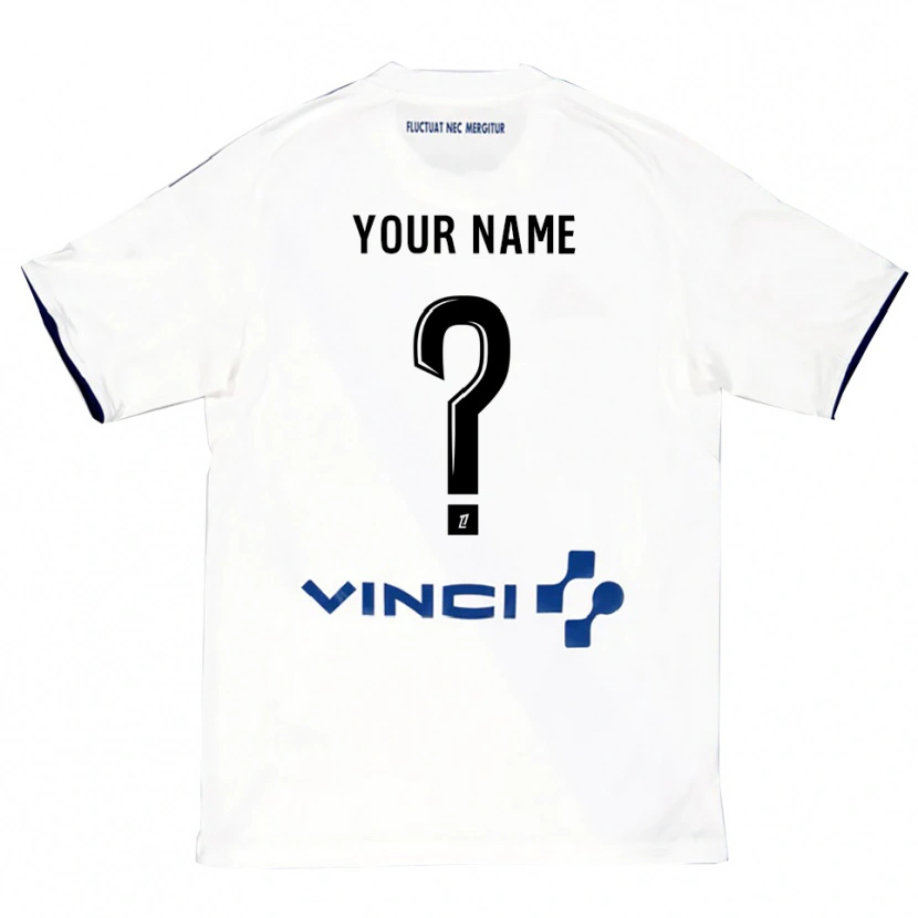 Danxen Criança Camisola Seu Nome #0 Branco Azul Alternativa 2025/26 Camisa