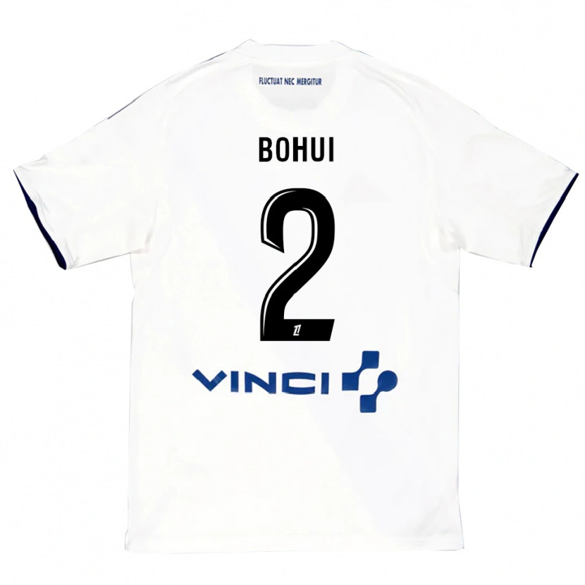 Danxen Criança Camisola Isaiah Bohui #2 Branco Azul Alternativa 2025/26 Camisa