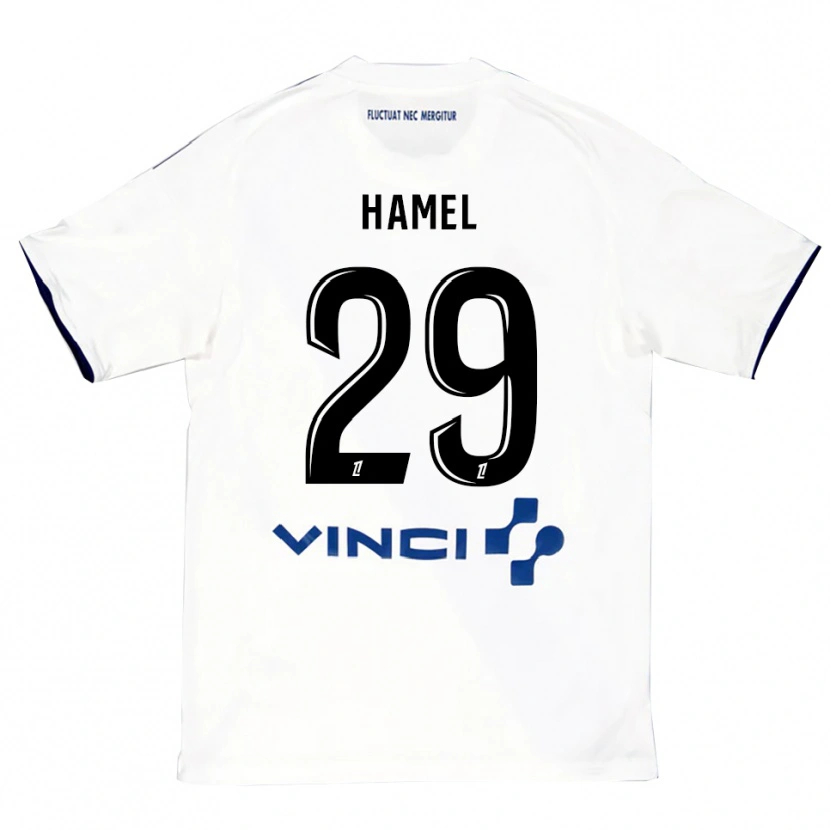 Danxen Criança Camisola Pierre-Yves Hamel #29 Branco Azul Alternativa 2025/26 Camisa