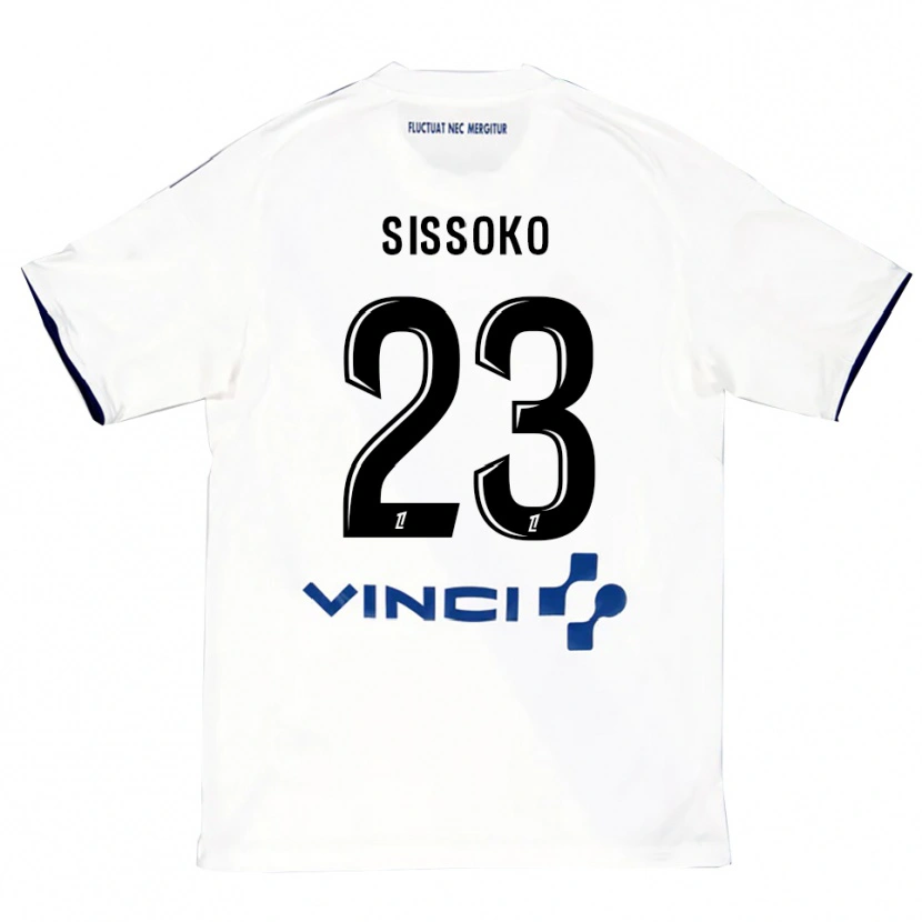 Danxen Criança Camisola Teninsoun Sissoko #23 Branco Azul Alternativa 2025/26 Camisa