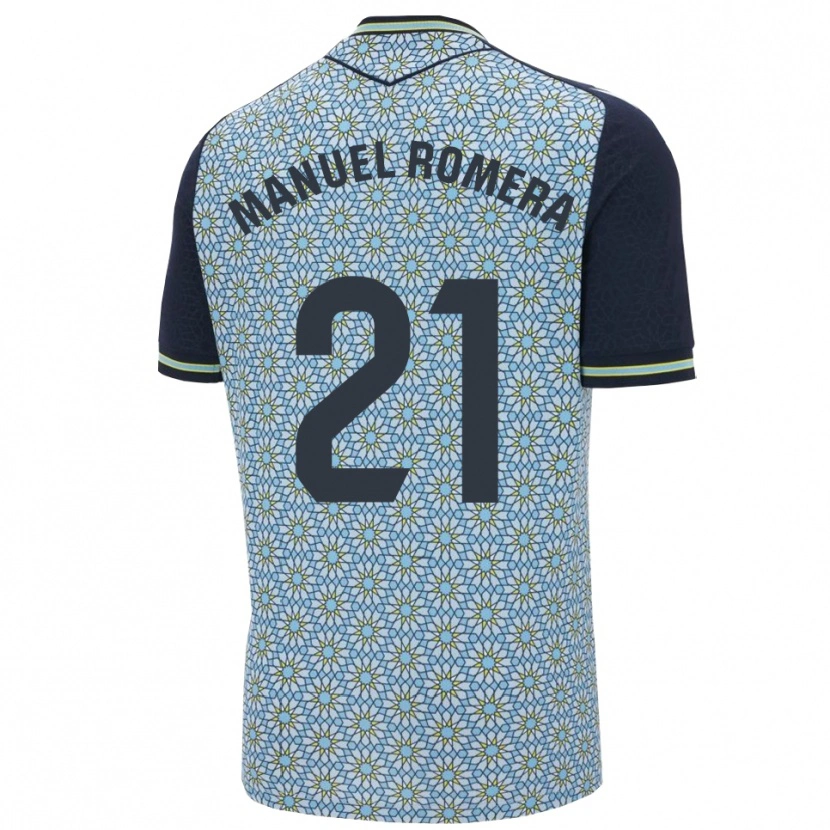 Danxen Criança Camisola José Manuel Romera #21 Azul Marinho Alternativa 2025/26 Camisa