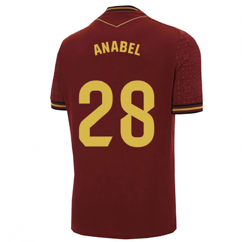 Danxen Criança Camisola Anabel Roman García #28 Borgonha Dourado Alternativa 2025/26 Camisa