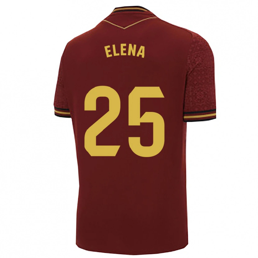 Danxen Criança Camisola Elena Gómez Labrador #25 Borgonha Dourado Alternativa 2025/26 Camisa