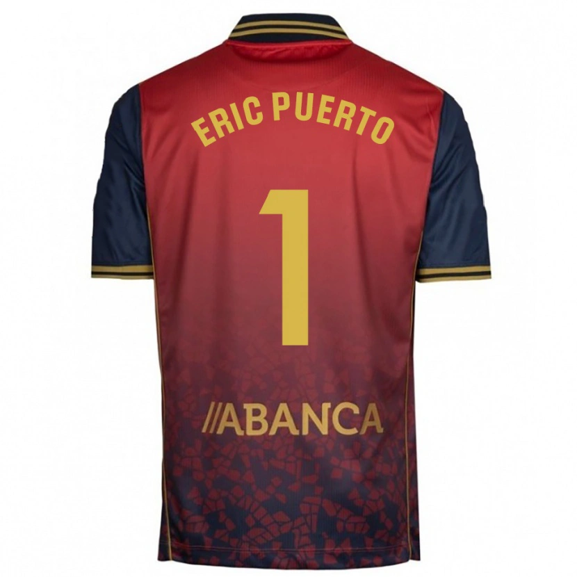Danxen Criança Camisola Eric Puerto #1 Vermelho Marinho Alternativa 2025/26 Camisa