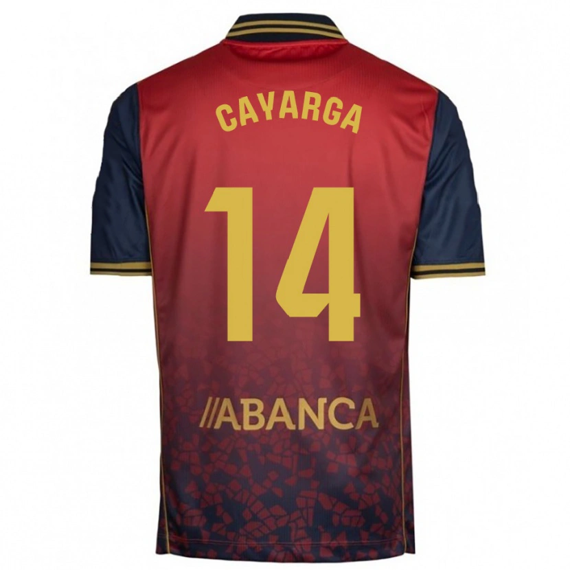 Danxen Criança Camisola Berto Cayarga #14 Vermelho Marinho Alternativa 2025/26 Camisa