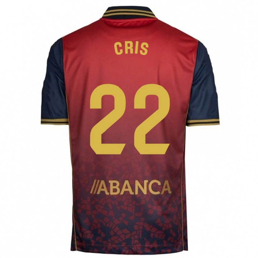 Danxen Criança Camisola Cris Martínez #22 Vermelho Marinho Alternativa 2025/26 Camisa