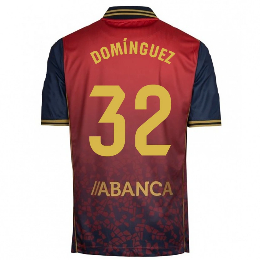 Danxen Criança Camisola David Domínguez #32 Vermelho Marinho Alternativa 2025/26 Camisa