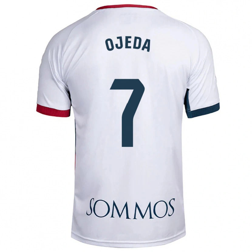Danxen Criança Camisola Dani Ojeda #7 Branco Vermelho Alternativa 2025/26 Camisa