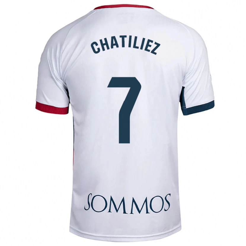 Danxen Criança Camisola Willy Chatiliez #7 Branco Vermelho Alternativa 2025/26 Camisa