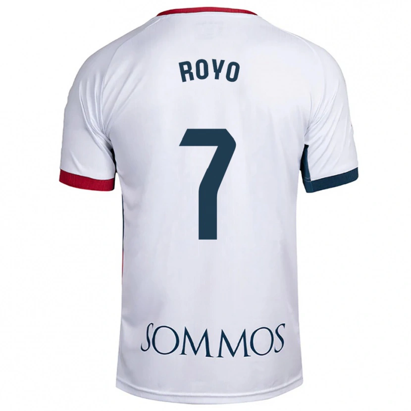 Danxen Criança Camisola Laura Royo #7 Branco Vermelho Alternativa 2025/26 Camisa