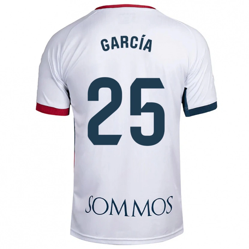 Danxen Criança Camisola Jaime García #25 Branco Vermelho Alternativa 2025/26 Camisa